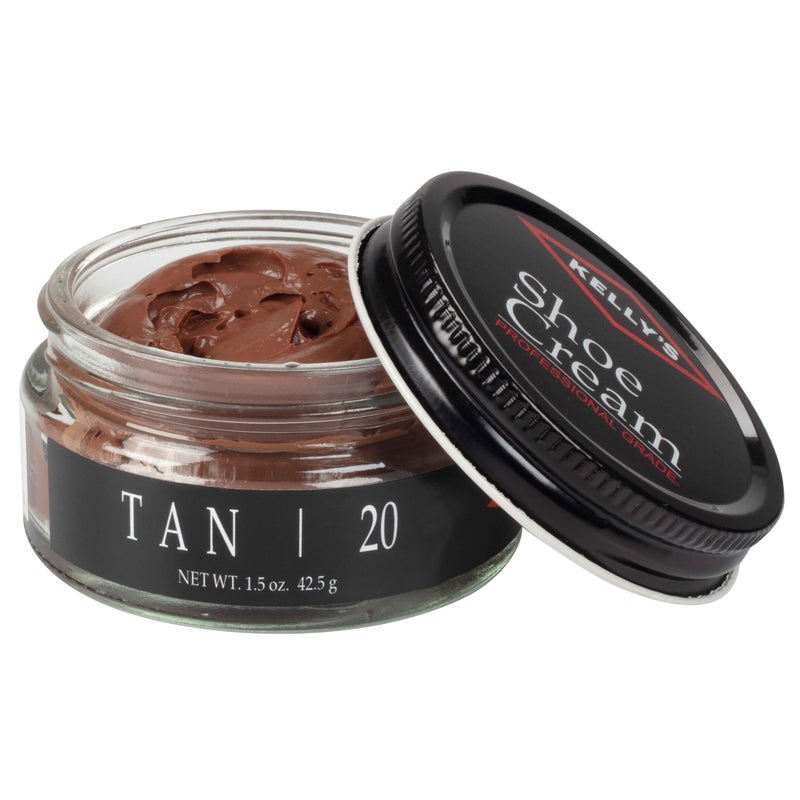 KELLYS Kelly's Tan Shoe Polish 1.5 oz - Professional Leather Shoe Cream - Image 1